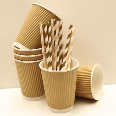 tasses de papier biodégradables de tasse de café de Papier d'emballage de double mur jetable de tasse de papier du café 16oz pour les boissons chaudes
