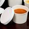 Le casse-croûte emportent le bol de soupe jetable imprimé blanc à 32 onces