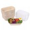 La soupe 1300ml de papier jetable rectangulaire à fromage roule boîte biodégradable de bagasse de conteneur de nourriture de salade avec la couverture de couvercle