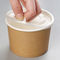 La crème glacée de papier d'emballage de vente en gros d'usine met en forme de tasse saladier revêtu par PE jetable de papier de la nouille 850ml emballage