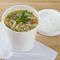 Soupe compostable faite sur commande compostable à catégorie comestible de bol de papier de soupe avec la cuvette de papier de couvercle