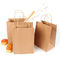 Sacs en papier biodégradables de Papier d'emballage d'emballage alimentaire avec la poignée tordue