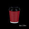Tranchant de papier jetable de café rouge compostable avec le couvercle pour les boissons chaudes