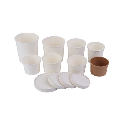 Tasse 8-32oz de Disposable Paper Soup de fabricant de catégorie comestible avec les couvercles de papier