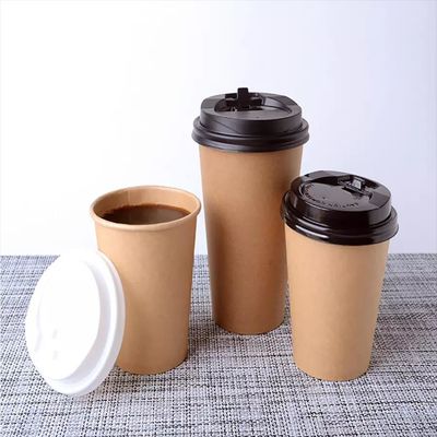 PE de Papier d'emballage enduisant les tasses de café de papier biodégradables jetables pour le boire chaud
