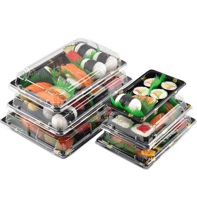 Emportez l'emballage jetable de conteneur de nourriture de plateaux de sushi de conteneur de sushi