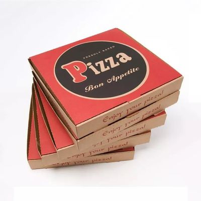 boîte à emporter ondulée de impression faite sur commande à pizza de Brown de caisse d'emballage de pizza de 8in