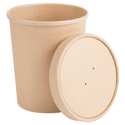Divers 12oz Brown emballage emballage de cuvette de papier de tasse de soupe à papier de soupe de bol d'usine de la fabrication de papier