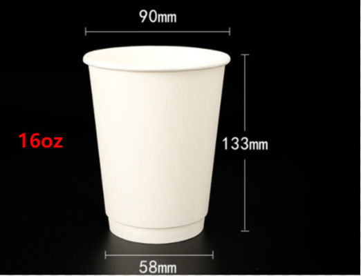 le volume fait sur commande recyclable de papier jetable de tasses de papier de café de tasses de café 16oz