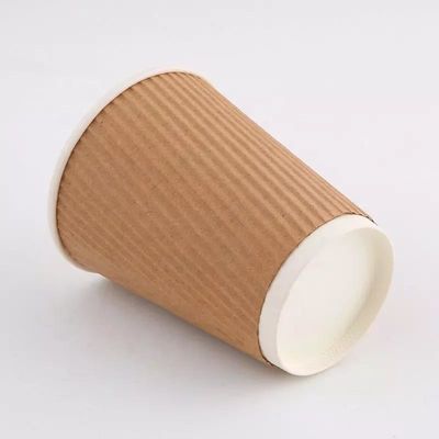 Le PE a enduit le mur triple chaud jetable résistant de tasses de thé 12oz de graisse a isolé les tasses de papier