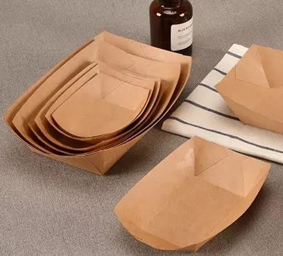 Cuvettes jetables de papier de Tray Eco Friendly Brown Food 7oz emballage de papier d'emballage sulfurisé de casse-croûte de catégorie comestible