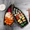 La nourriture de type de bateau de couleur de variété plaque les sushi empilables Tray Container de bateau de mélamine