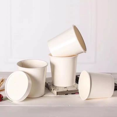 Conteneur biodégradable de soupe à tasse à emporter jetable de soupe à papier d'emballage