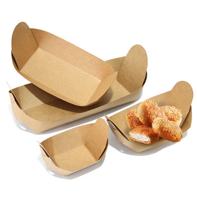 Cuvettes jetables de papier de Tray Eco Friendly Brown Food 7oz emballage de papier d'emballage sulfurisé de casse-croûte de catégorie comestible