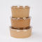 Saladier recyclables de papier d'emballage de coutume de cuvettes de papier de Brown 16oz emballage de soupe