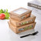 Le PE a enduit 2 le papier écologique du pli 20oz emballage roule boîte à aliments de préparation rapide emportent la caisse d'emballage de papier de biscuit de sushi de salade