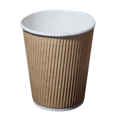 Le PE a enduit le mur triple chaud jetable résistant de tasses de thé 12oz de graisse a isolé les tasses de papier