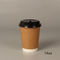 tasses de café chaudes de 8oz 14oz 16oz/froides de papier jetables avec le couvercle noir de pp
