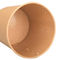 Tasse de papier ronde à emporter de papier jetable de soupe à bol de soupe à Brown avec des couvercles